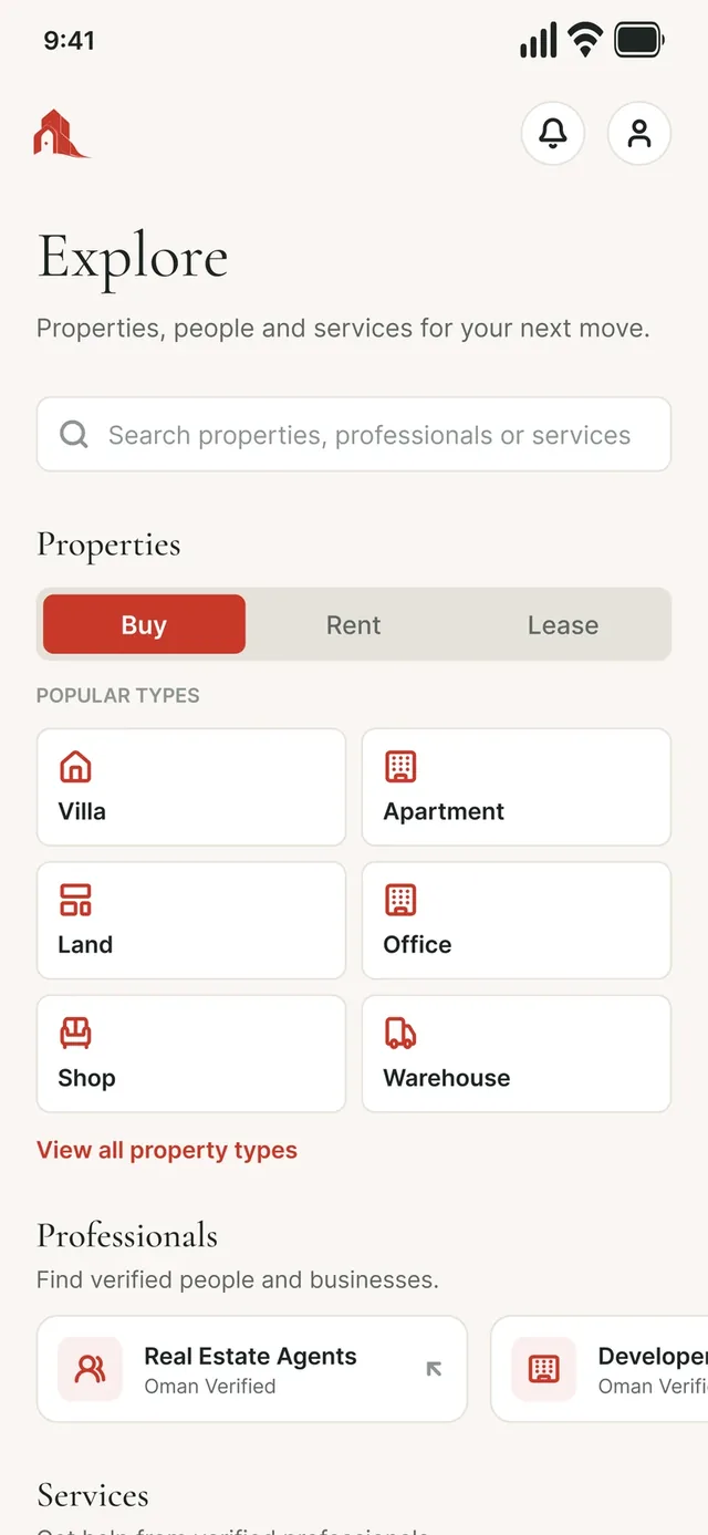 Explore professionals in the app