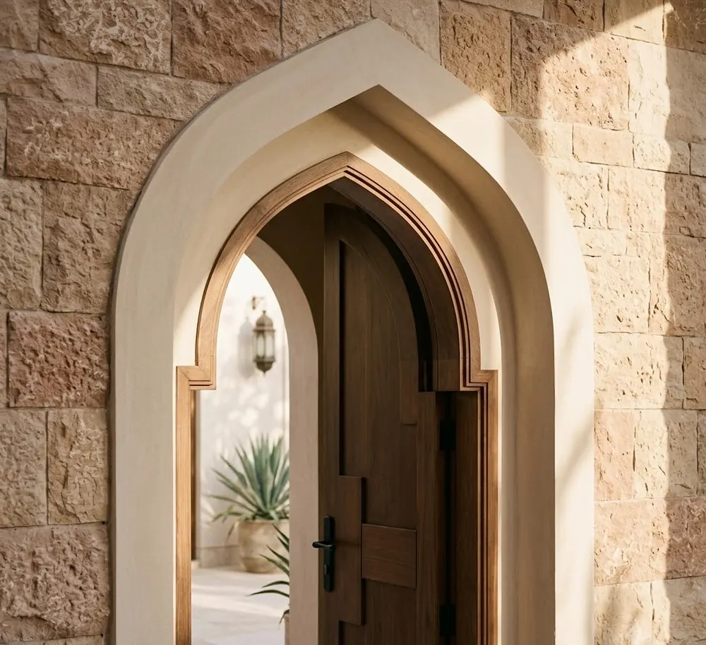A stone arched doorway