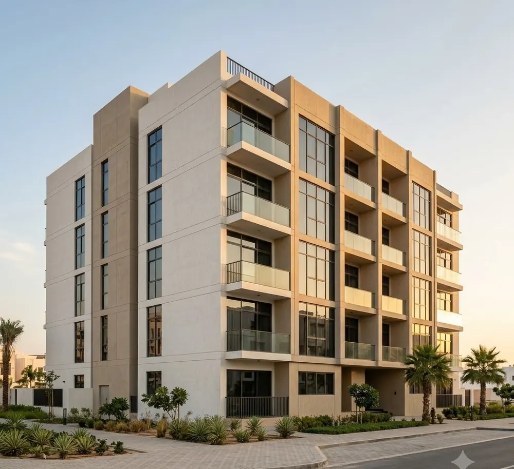 A finished residential building