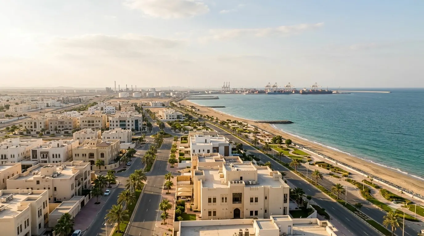 A coastal residential neighbourhood in Oman
